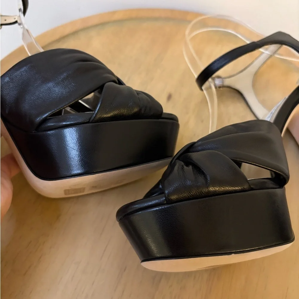 New Jimmy Choo Heloise Nappa Platform Heel